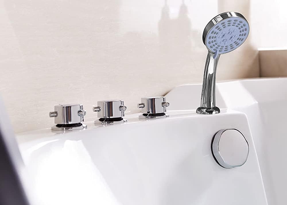 Acrylic Whirlpool Corner Bathtub 61 2 Person Hydro-massage Soaking SPA Double Ended Tub (Q312N)