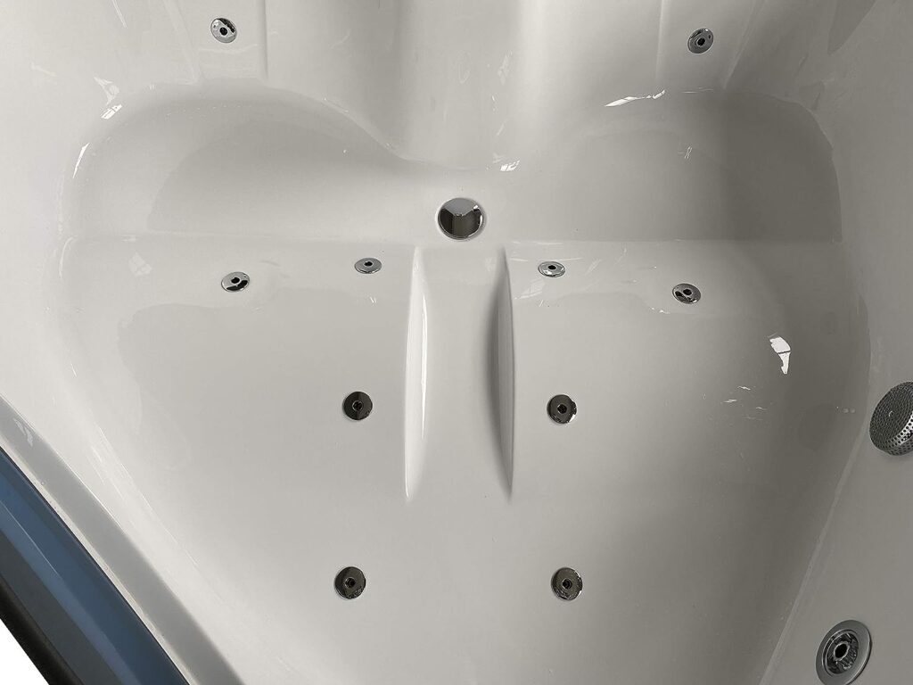 ARIEL Platinum BT-150150 Whirlpool Bathtub, 60” x 26.8” x 60” Inches Air Jetted Two Person Hot Tub with Hydro Massage and Multiple Smart Features