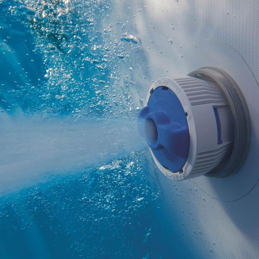 Bestway Power Steel 18 x 9 x 48 Oval Metal Frame Above Ground Outdoor Swimming Pool Set with 1500 GPH Filter Pump, Ladder, and Pool Cover