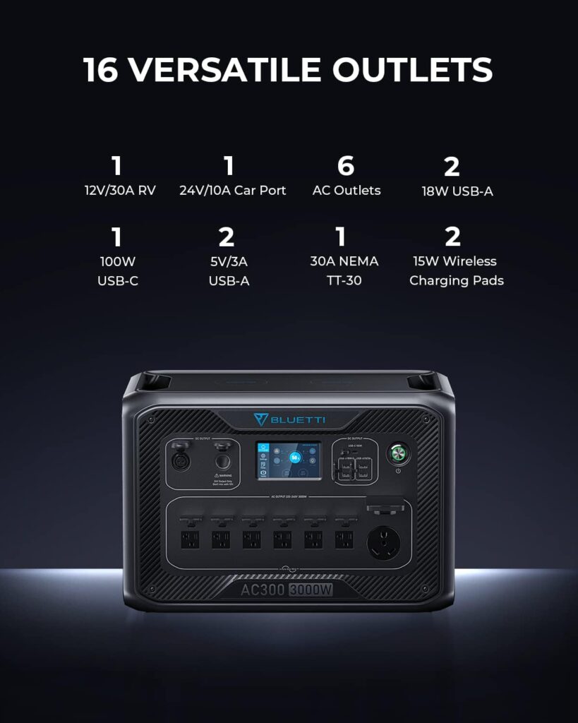 BLUETTI Expandable Portable Power Station, 2*AC300 and 2*B300 6000W/6144Wh/240V Solar Generator Kit, Home Backup Power for Home Use Outdoors RV Emergency(P030A Fusion Box Pro Included)