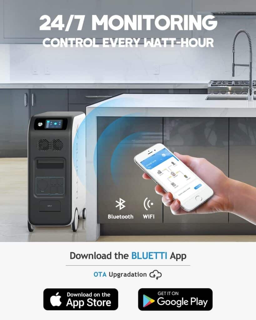 BLUETTI Solar Generator EP500Pro with 3 PV350 Solar Panels Included, 5100Wh LiFePO4 Battery Backup w/ 5 3000W AC Outlets, 2400W MPPT Solar, UPS Power Station for Home Use, Power Outage, Emergency