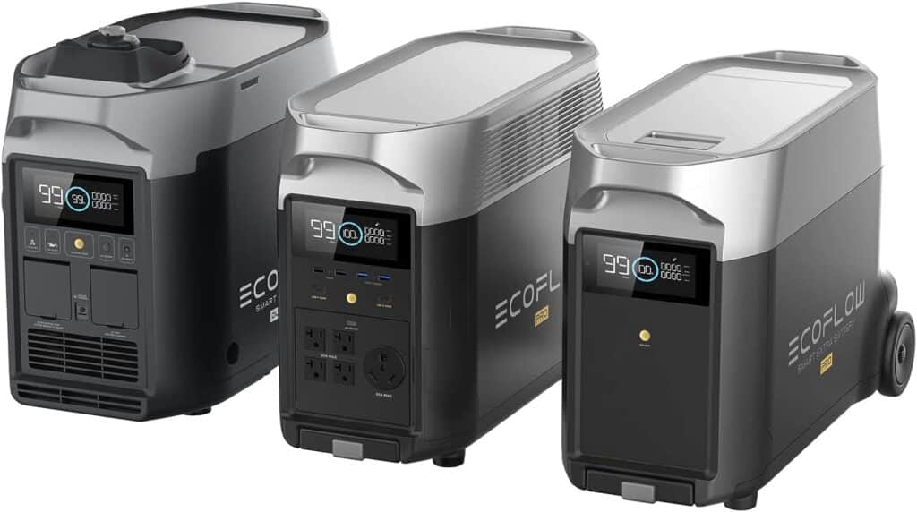 EF ECOFLOW Power Station 3600Wh/3600W DELTA Pro1800W Dual Fuel Inverter GeneratorExtra Battery, Backup Generator for Whole Home Use, RV High-Power Appliances, Emergency, Blackout