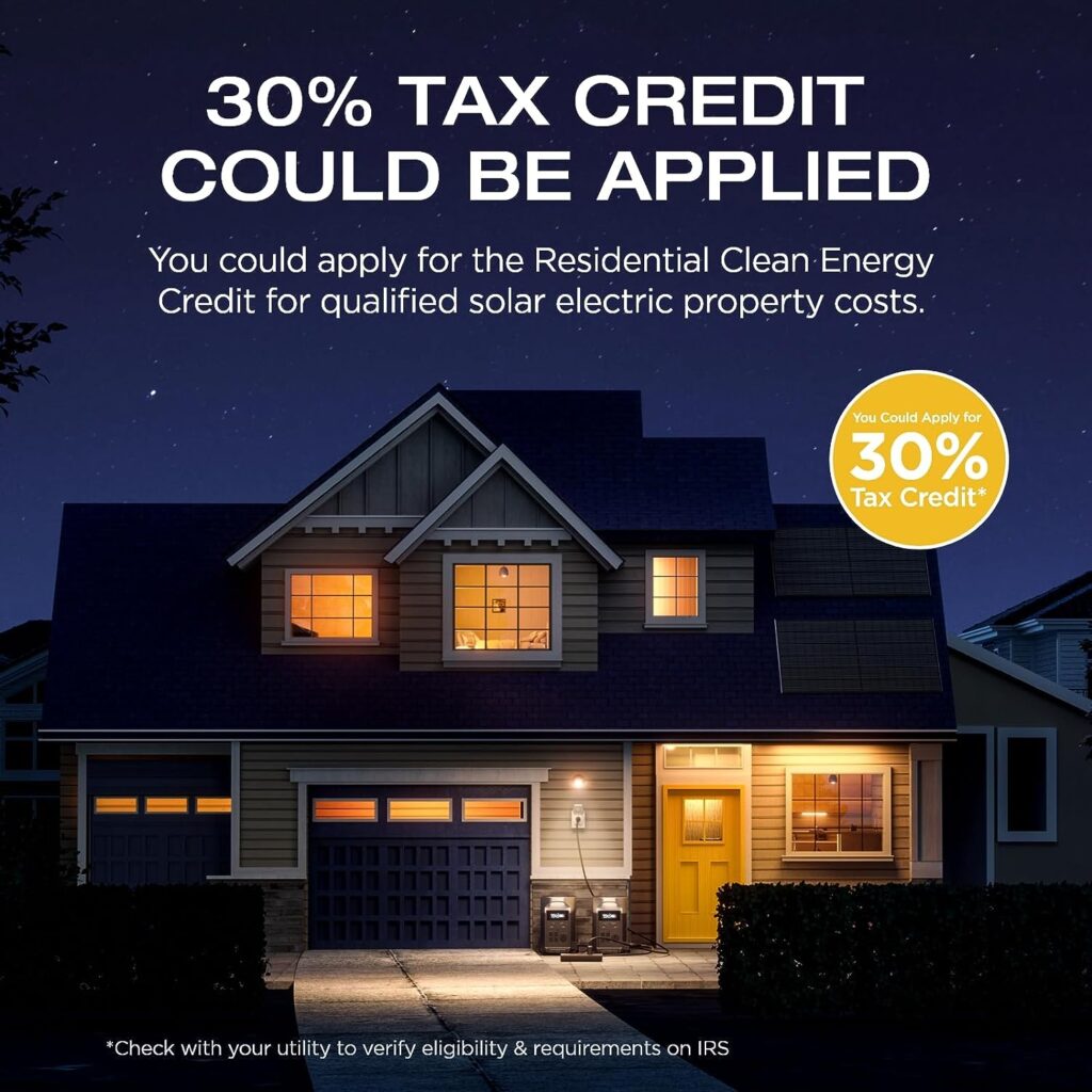 EF ECOFLOW Solar Generator 120V/3.6kWh DELTA Pro with 4x400W Portable Solar Panel, 23% High-Efficiency, 5 AC Outlets, 3600W Portable Power Station for Home Use Emergency Blackout Camping RV