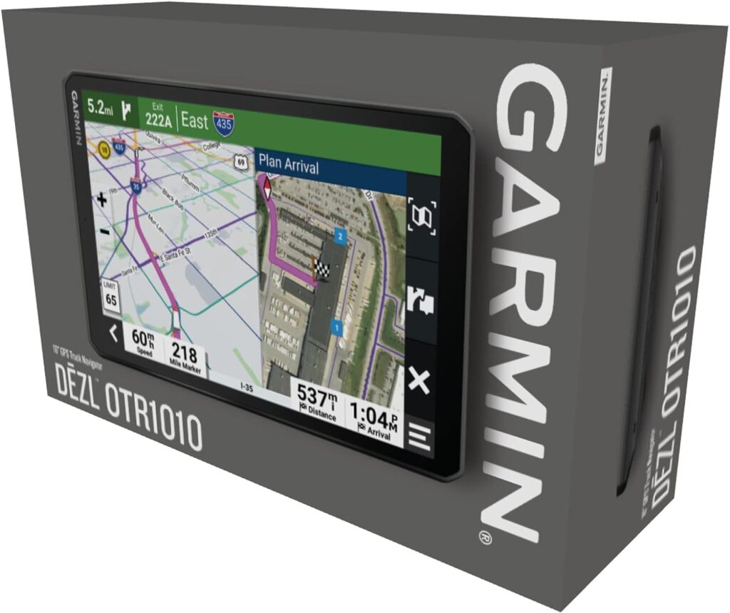 Garmin dēzl OTR1010, Extra-Large, Easy-to-Read 10” GPS Truck Navigator, Custom Truck Routing with Garmin dezl Headset 200, 2-in-1 Premium Trucking Headset and Wearable4U Power Pack Bundle