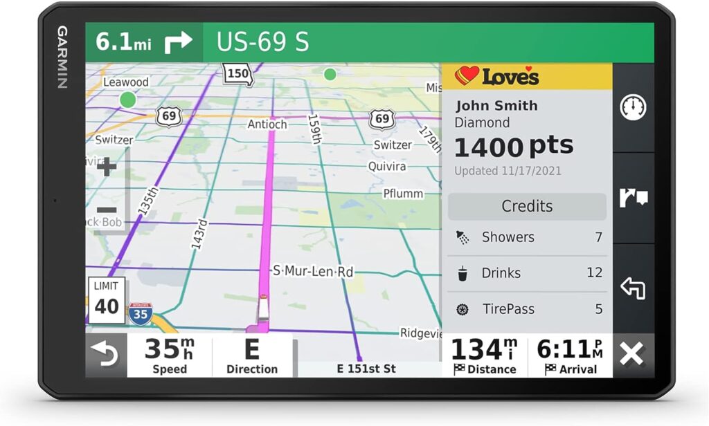 Garmin dēzl OTR1010, Extra-Large, Easy-to-Read 10” GPS Truck Navigator, Custom Truck Routing with Garmin dezl Headset 200, 2-in-1 Premium Trucking Headset and Wearable4U Power Pack Bundle