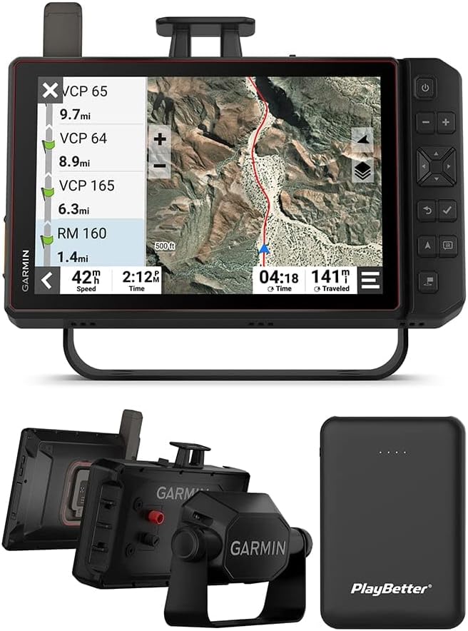 Garmin Tread XL Baja Race Off-Road GPS Racing Navigator | Team Tracking, inReach Technology,  10-Inch Ultrabright Touchscreen Display | Bundle with PlayBetter 5000mAh Portable Charger