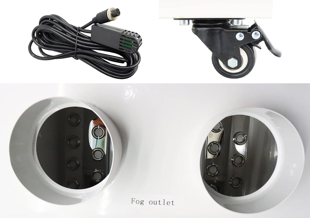 INTBUYING Ultrasonic Humidifier 9KG/h Portable Commercial Industrial Continuous Cool Mist Maker Humidifier for Greenhouse Facility Warehouse Large Room Up to 800-1600 Square Feet