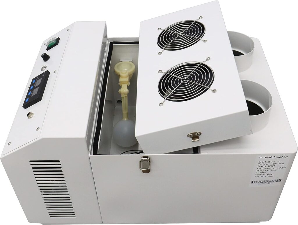 INTBUYING Ultrasonic Humidifier 9KG/h Portable Commercial Industrial Continuous Cool Mist Maker Humidifier for Greenhouse Facility Warehouse Large Room Up to 800-1600 Square Feet