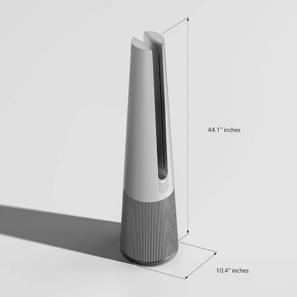 LG AeroTower Air Purifying Fan [AAFA Certified] True HEPA Air Purifiers + Tower Fan for Baby  Pets UVnano LED Air Purifier for Home  Large Rooms Up To 818 sq ft Smart Remote ThinQ App, Silver U9CV2B : Home  Kitchen
