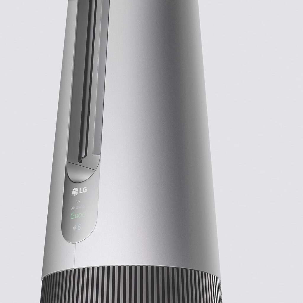 LG AeroTower Air Purifying Fan [AAFA Certified] True HEPA Air Purifiers + Tower Fan for Baby  Pets UVnano LED Air Purifier for Home  Large Rooms Up To 818 sq ft Smart Remote ThinQ App, Silver U9CV2B : Home  Kitchen