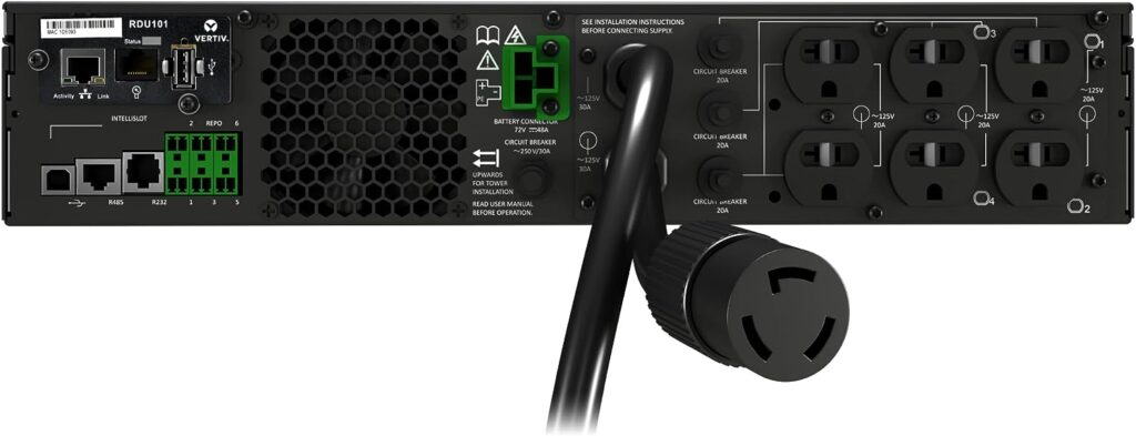 Liebert GXT5 UPS - 3000VA/2700W 120V, Online Double Conversion Rack Tower, Energy Star, Uninterruptible Power Supply, Sine Wave Battery Backup, with Network Card (GXT5-3000LVRT2UXLN)