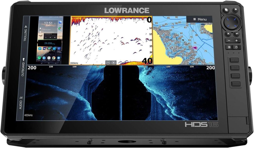 Lowrance HDS-Live Fish Finder, Multi-Touch Screen, Live Sonar Compatible, Preloaded C-MAP US Enhanced Mapping Lowrance HDS-Live Fish Finder, Multi-Touch Screen, Live Sonar Compatible, Preloaded C-MAP US Enhanced Mapping
