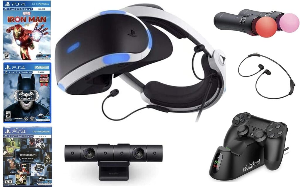 Newest Playtation VR Marvels Iron Man VR Bundle: VR Headset, Camera, 2 Move Motion Controllers, Marvels Iron Man VR Game + Batman + Hubxcel Controller Fast Charging Dock Newest Playtation VR Marvels Iron Man VR Bundle: VR Headset, Camera, 2 Move Motion Controllers, Marvels Iron Man VR Game + Batman + Hubxcel Controller Fast Charging Dock