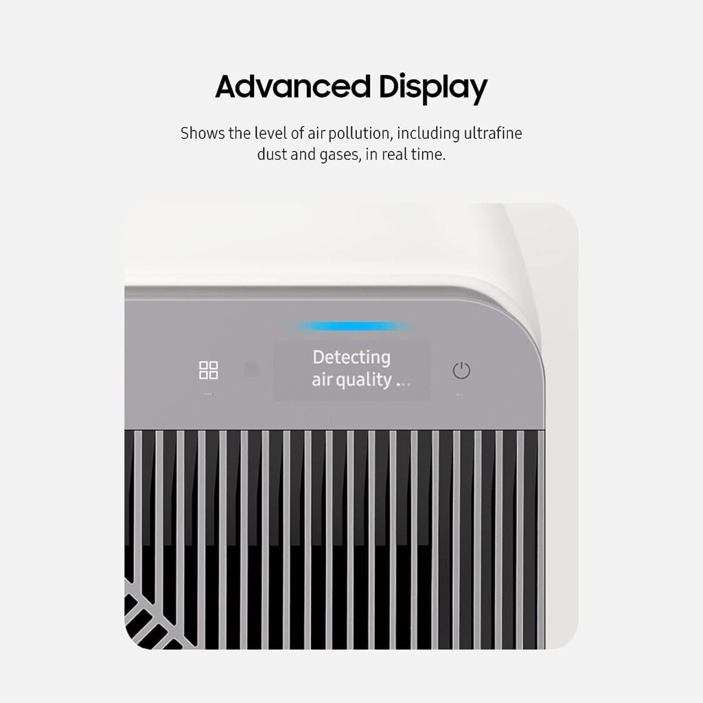 SAMSUNG BESPOKE Cube Air Purifier, Odor Eliminator, Home System w/ HEPA Filtration, 360 Degree Purification, Pet Mode, Smart Control, Traps Dust, AX350A9350N, Grey : Everything Else