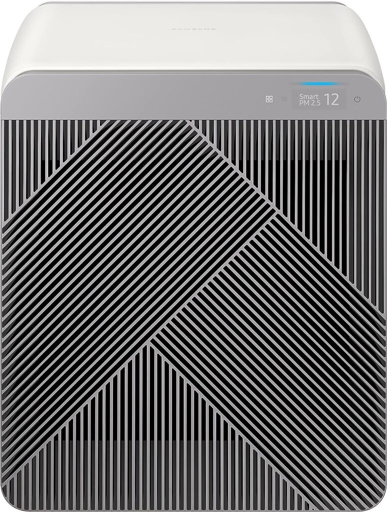SAMSUNG BESPOKE Cube Air Purifier, Odor Eliminator, Home System w/ HEPA Filtration, 360 Degree Purification, Pet Mode, Smart Control, Traps Dust, AX350A9350N, Grey : Everything Else