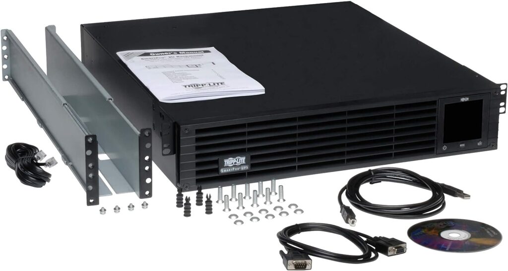 Tripp Lite 2200VA Smart UPS Battery Backup w AVR, 1920W Line-Interactive Pure Sine Wave 120V UPS, 8 Outlets, 2U Rackmount, Network Management, 2  3 Year Warranty $250,000 Insurance (SM2200RMXL2UPN)