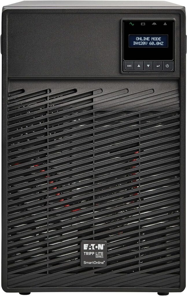 Tripp Lite Eaton Series SmartOnline 2200VA UPS Battery Backup, Pure Sine Wave Double-Conversion, 120V 1770W, Tower, LCD Screen, 7 Outlets, USB, DB9, 2 Year Warranty  $250,000 Insurance (SU2200XLCD)