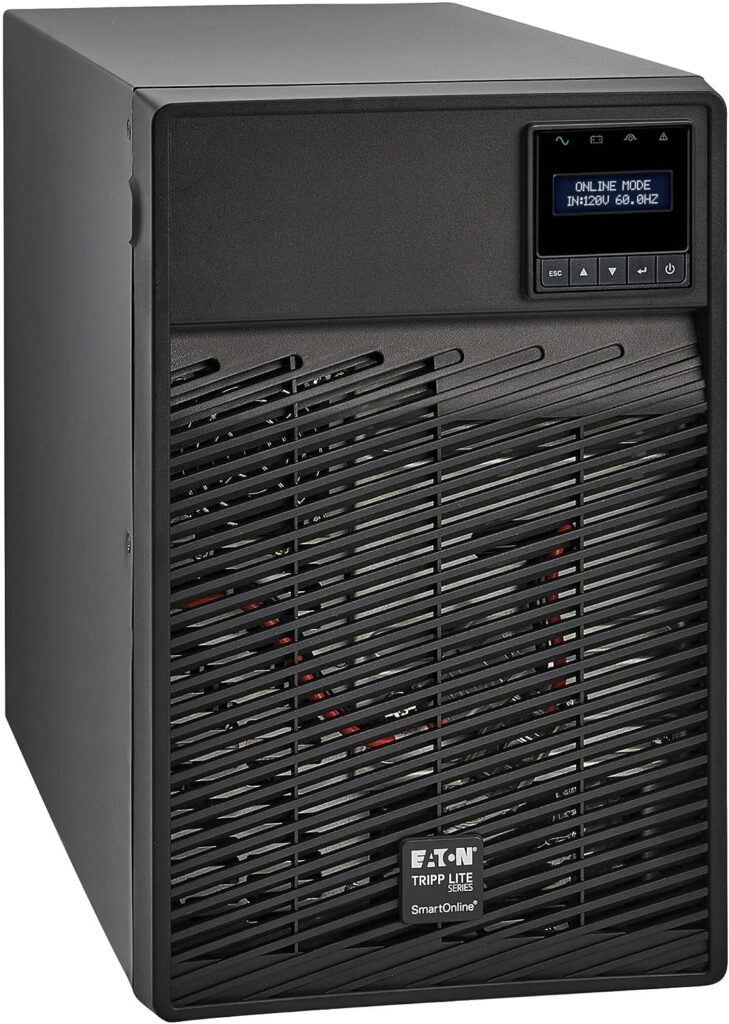 Tripp Lite Eaton Series SmartOnline 2200VA UPS Battery Backup, Pure Sine Wave Double-Conversion, 120V 1770W, Tower, LCD Screen, 7 Outlets, USB, DB9, 2 Year Warranty  $250,000 Insurance (SU2200XLCD)