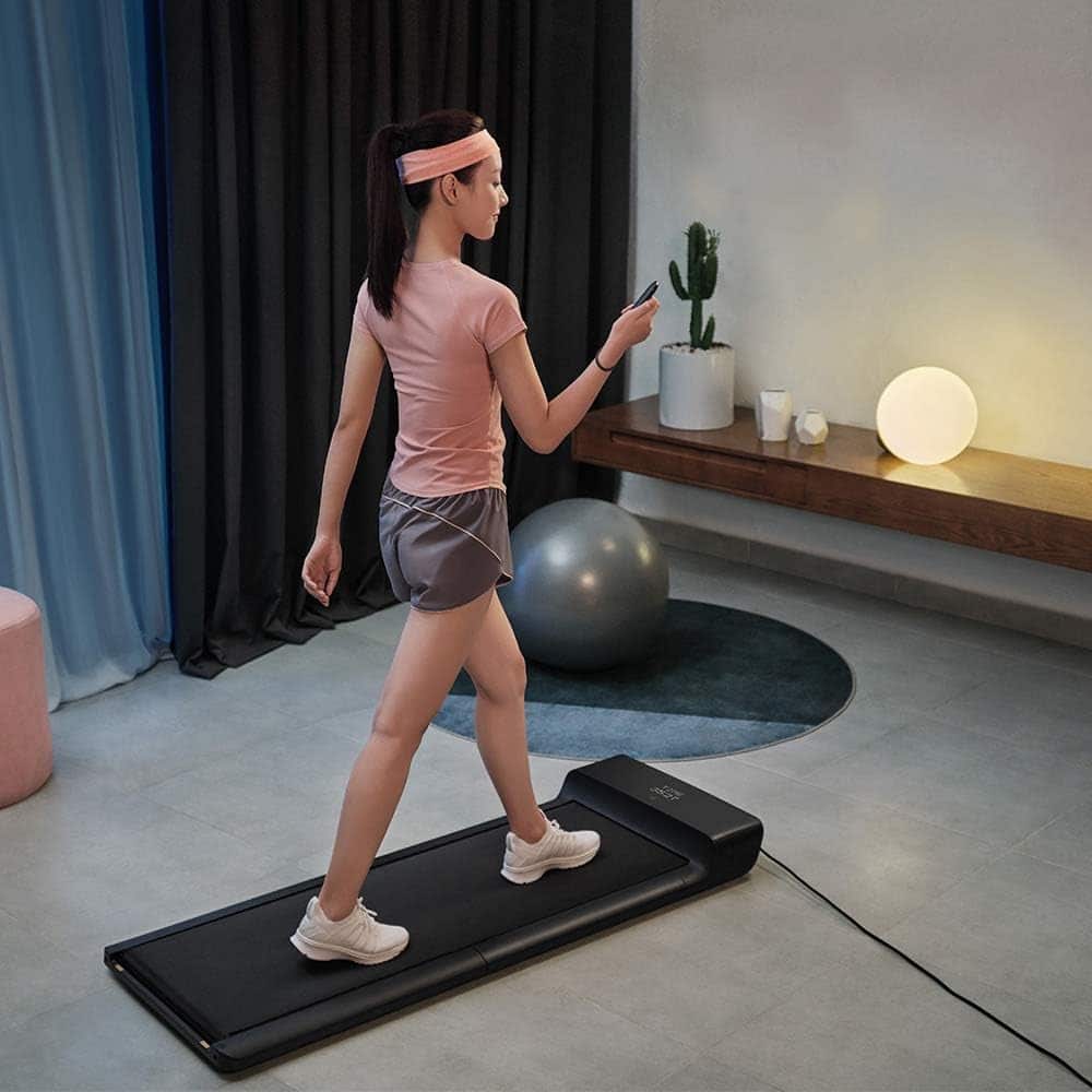 WALKINGPAD A1 Pro Walking Pad Folding Treadmill Smart Walk Slim Foldable Exercise Fitness Equipment Under Desk Running Indoor Outdoor Gym Maximum Load: 300 Lbs Black