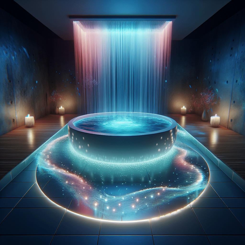Empava Acrylic Whirlpool Bathtub Hydro-massage Soaking SPA Chromatherapy Jets Tub 48JT011