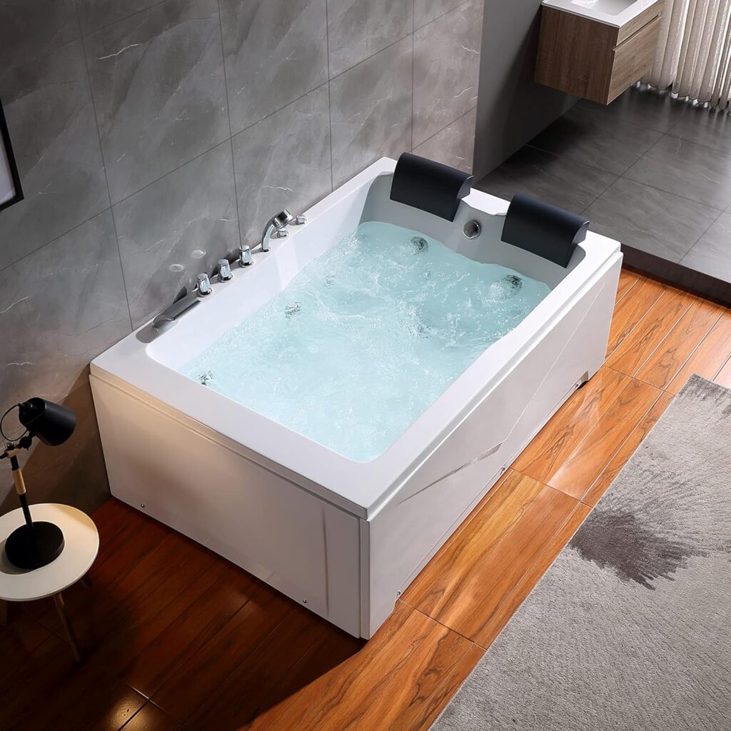 Empava Whirlpool Bathtub 71 Inch,2 Person Whirlpool Tubs With 16 Jets,Jetted Bathtub,Acrylic SPA Bath Tub,Hydro Massage Bathtub With Right Drain,3-Side Apron,White Empava Whirlpool Bathtub 71 Inch,2 Person Whirlpool Tubs With 16 Jets,Jetted Bathtub,Acrylic SPA Bath Tub,Hydro Massage Bathtub With Right Drain,3-Side Apron,White