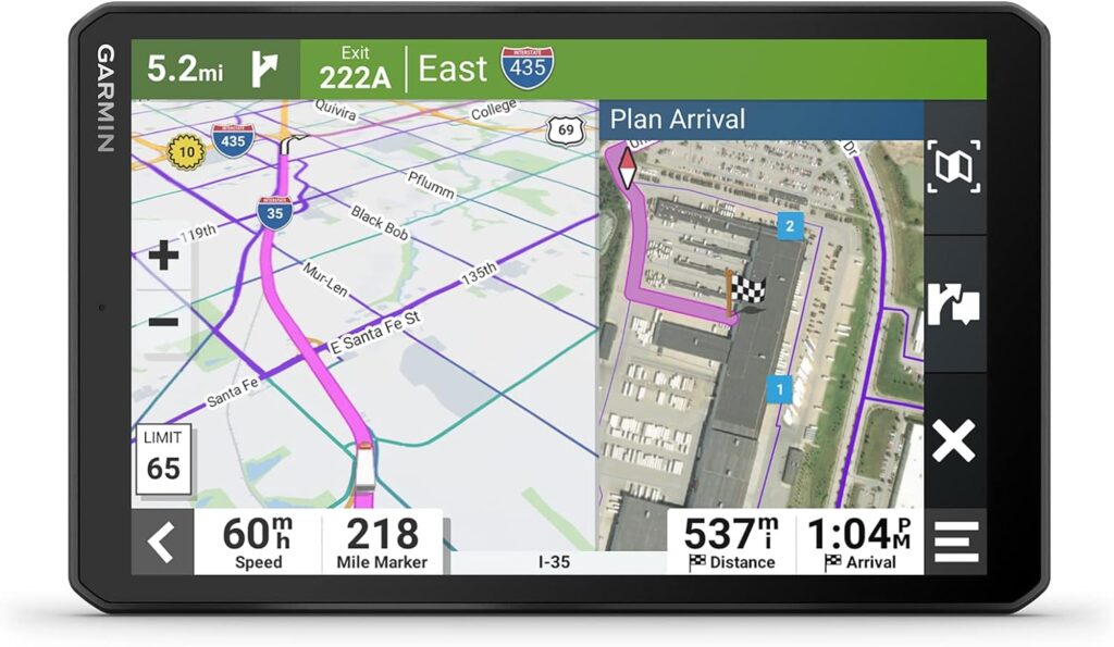 Garmin dēzl™ OTR810, Large, Easy-to-Read 8” GPS Truck Navigator, Custom Truck Routing, High-Resolution Birdseye Satellite Imagery, Directory of Truck  Trailer Services, Black