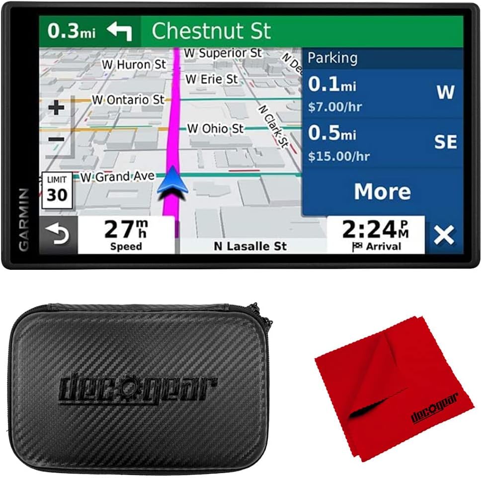 Garmin DriveSmart 55  Traffic 5.5 Display GPS Navigator with 7 EVA Case Bundle