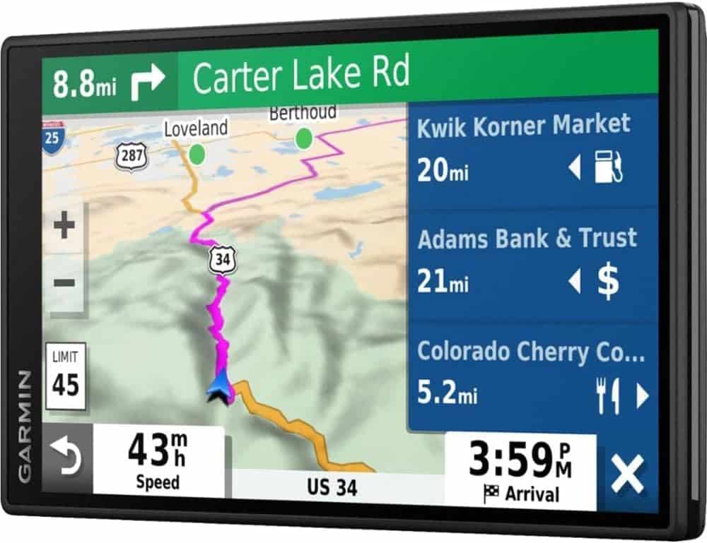 Garmin DriveSmart 55  Traffic 5.5 Display GPS Navigator with 7 EVA Case Bundle