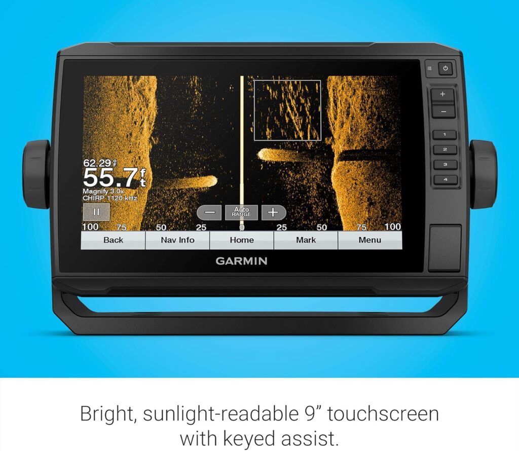 Garmin ECHOMAP UHD 93sv: 9 Keyed-Assist Touchscreen Chartplotter with U.S. LakeVü g3 and GT54UHD-TM Ultra High-Definition Scanning Sonar (Renewed)