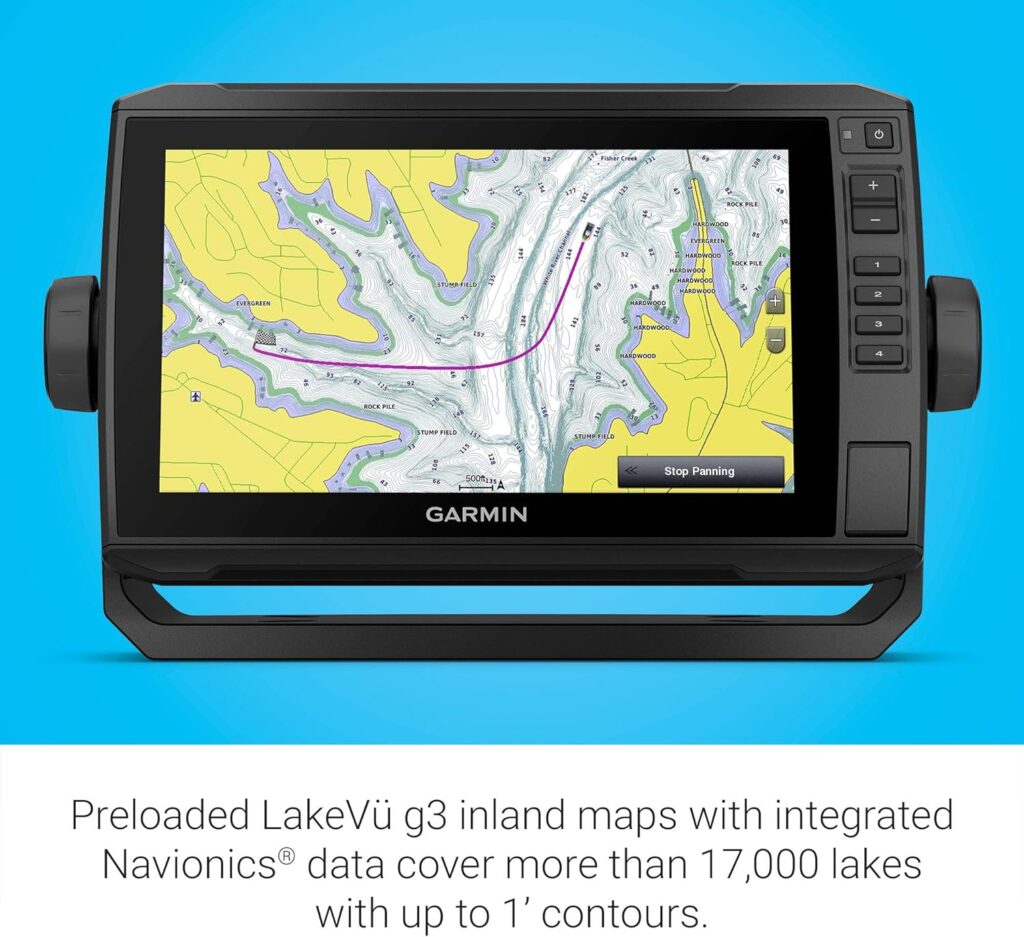 Garmin ECHOMAP UHD 93sv: 9 Keyed-Assist Touchscreen Chartplotter with U.S. LakeVü g3 and GT54UHD-TM Ultra High-Definition Scanning Sonar (Renewed)