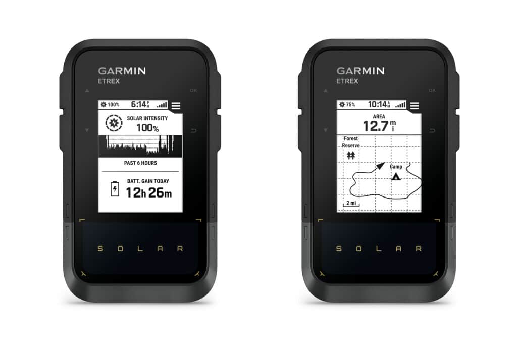 Garmin eTrex® Solar, GPS Handheld Navigator, Unlimited Battery Life, Water Resistant