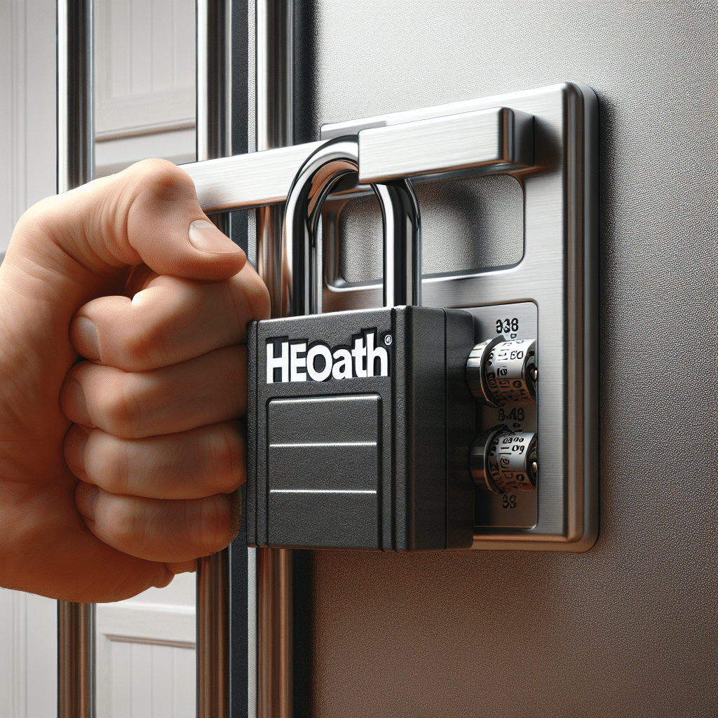 HEOATH 2 Pack Upgrade Child Proof Refrigerator Fridge Freezer Door Lock, Can be Installed on Slopes and Max 1 (25mm) Sealing Strip for Toddlers and Kids, no Tools Need or Drill (White)