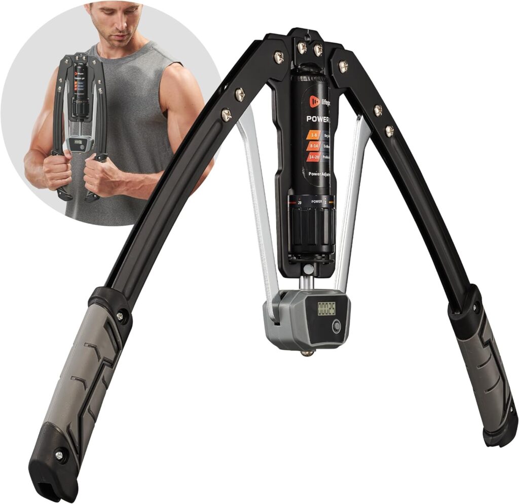 Lifepro Twister Arm Exerciser - Compact  Travel-Friendly Arm, Back, Shoulders, and Chest Workout Equipment - Hydraulic Chest Expander and Arm Workout Machine with 22