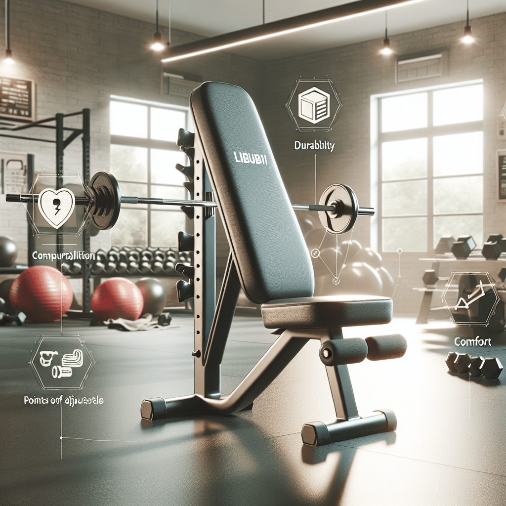 LINODI Weight Bench, Adjustable Strength Training Benches for Full Body Workout, Multi-Purpose Foldable Incline Decline Home Gym Bench