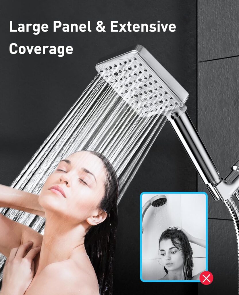 MakeFit Handheld Shower Head with Filter - High Pressure Shower Head with 10 Spray Modes, Hard Water Softener Shower Head with Hose, Bracket and Shower Filters to Remove Chlorine and Heavy Metals MakeFit Handheld Shower Head with Filter - High Pressure Shower Head with 10 Spray Modes, Hard Water Softener Shower Head with Hose, Bracket and Shower Filters to Remove Chlorine and Heavy Metals