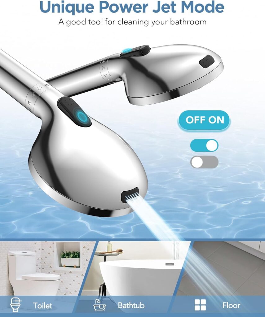 MakeFit Handheld Shower Head with Filter - High Pressure Shower Head with 10 Spray Modes, Hard Water Softener Shower Head with Hose, Bracket and Shower Filters to Remove Chlorine and Heavy Metals MakeFit Handheld Shower Head with Filter - High Pressure Shower Head with 10 Spray Modes, Hard Water Softener Shower Head with Hose, Bracket and Shower Filters to Remove Chlorine and Heavy Metals