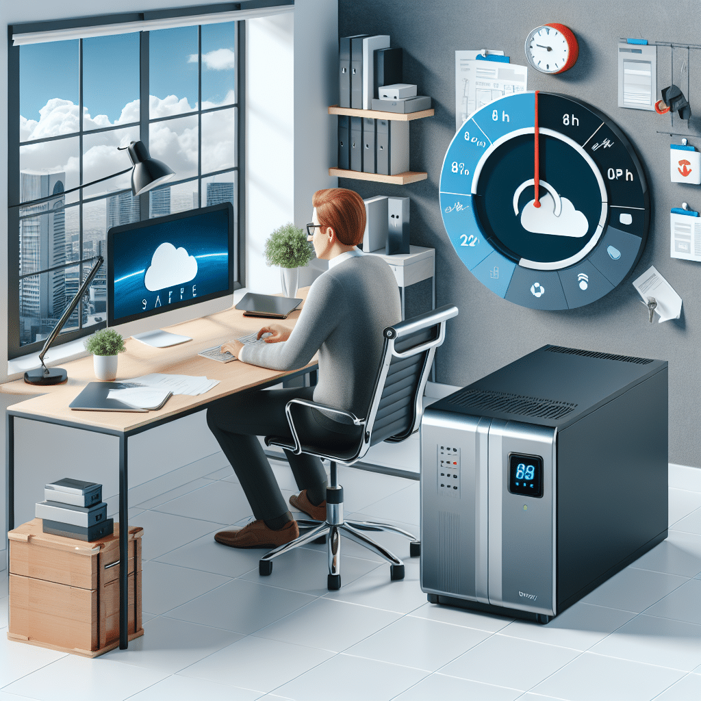 Maximize productivity with an 8-hour UPS battery backup Maximize productivity with an 8-hour UPS battery backup