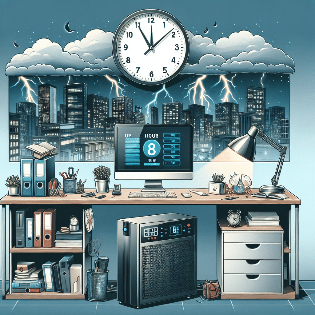 Maximize productivity with an 8-hour UPS battery backup Maximize productivity with an 8-hour UPS battery backup