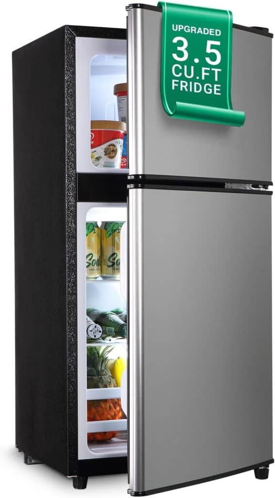 oditton Krib Bling FLS-80-Silver Mini Fridge, Silver