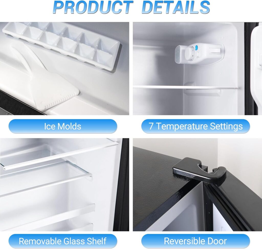 oditton Krib Bling FLS-80-Silver Mini Fridge, Silver