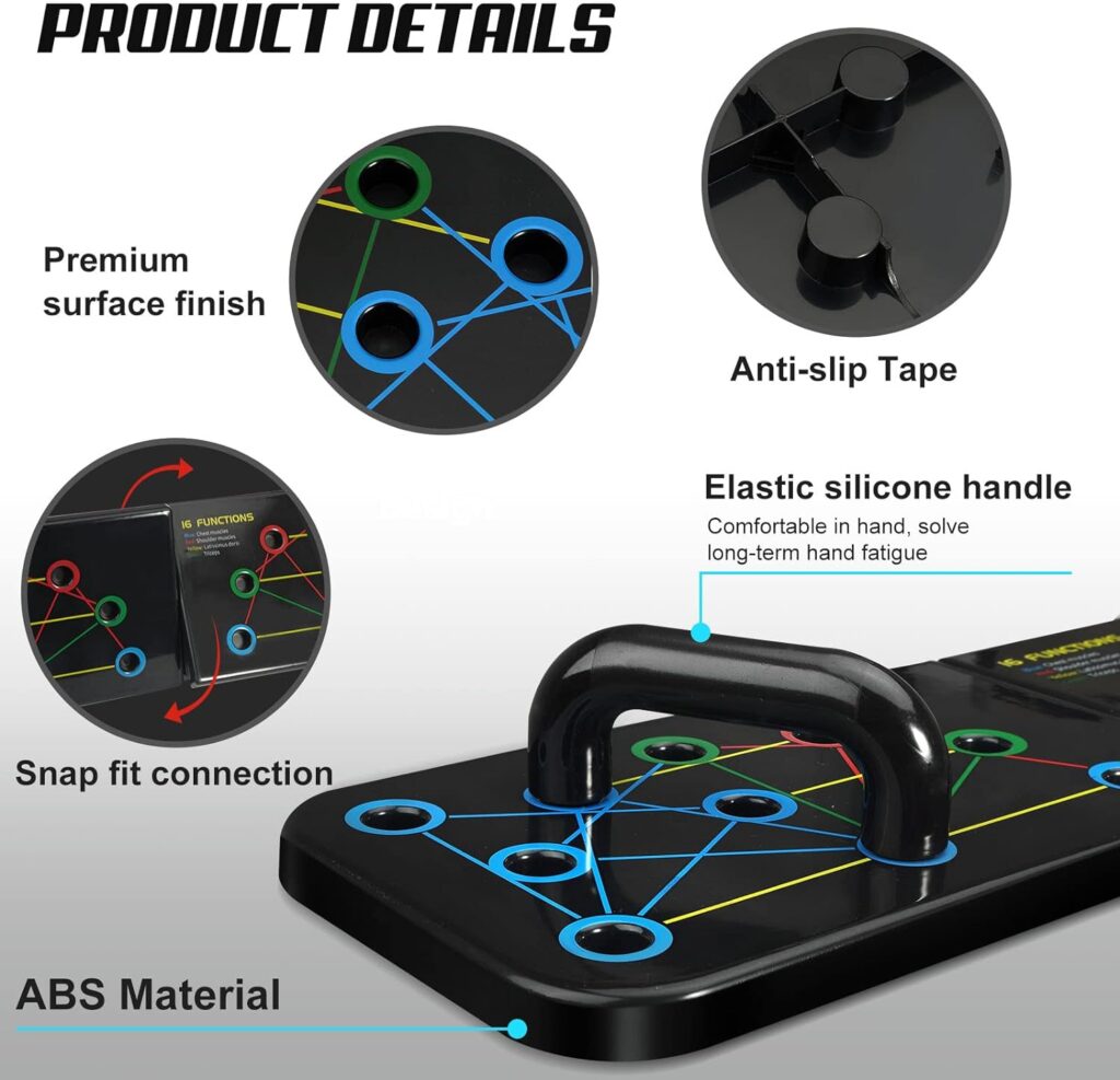 Portable Home Gym Equiptment: Push-Up Board, Pilates Exercise  20 Fitness Accessories with Resistance Bands, Sit-Up Base, Ab Roller Wheel - Full Body Workout for Men and Women, Gift for Boyfriend