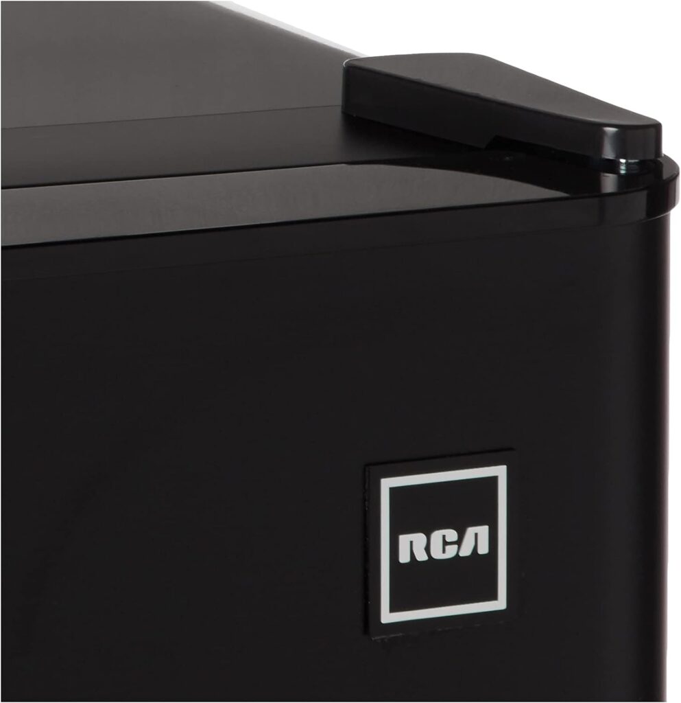RCA - 2-Door - Compact Refrigerator/Freezer - Reversible Doors - Adjustable Thermostat - 3.2 Cu. Ft. - Black,