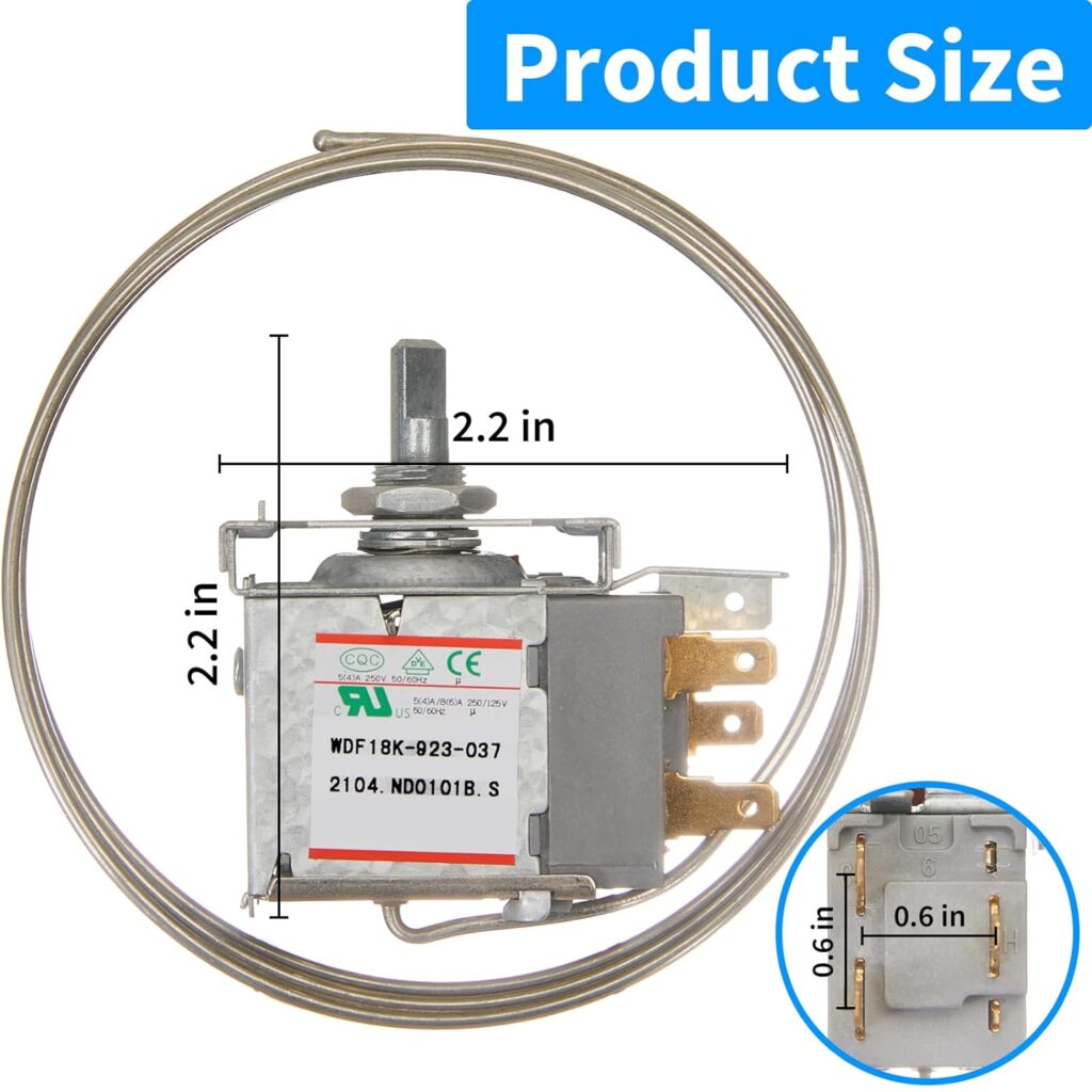 Refrigerator Freezer Thermostat WDF18K-923 Replaces for Haier Thermostat and Mini Fridge Thermostat
