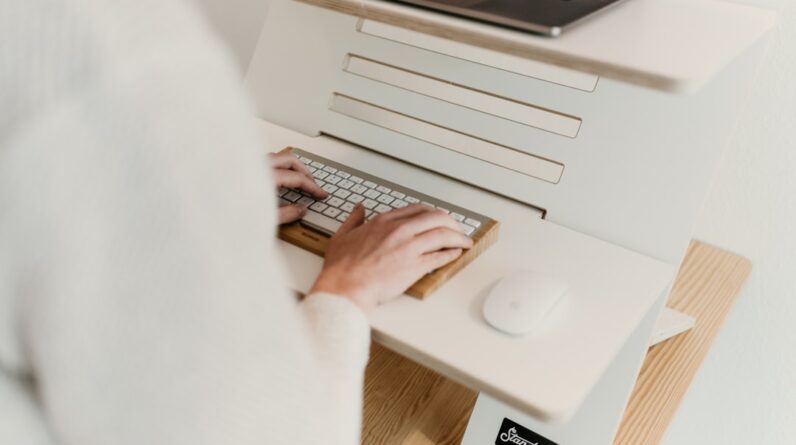 Photo Ergonomic workspace